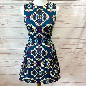 Anthropologie Multicolor Geometric Dress